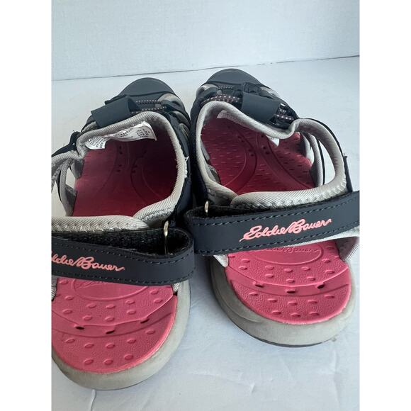 Eddie Bauer Sarah Walking Gray Pink Hiking Sport Water Flat Closed Toe Sandals 8 - Picture 7 of 13
